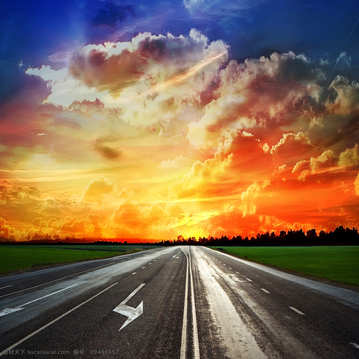 美丽风景 风景摄影 景色 马路风景 道路 路面 公路 美景 黄昏时的马路 道路摄影 环境家居 黑色