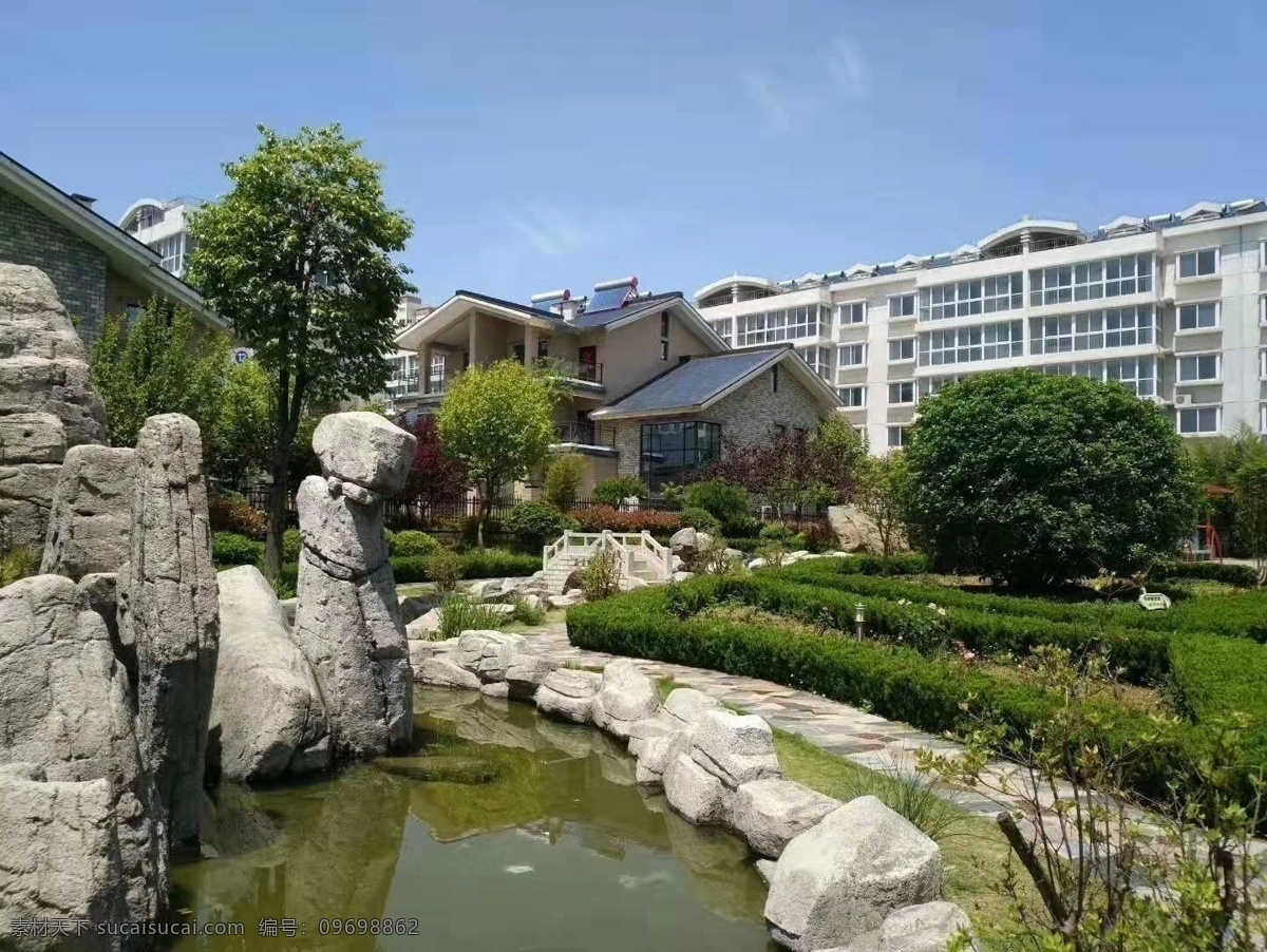 小区效果图 小区 效果 绿化 洋房 建筑园林 园林建筑