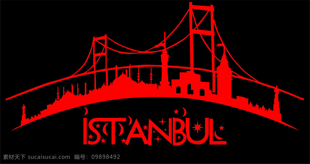 伊斯坦布尔3 土耳其 伊斯坦布尔 建筑 房子 港口 剪影 国外 雕刻素材 名胜古迹 标志 大型建筑
