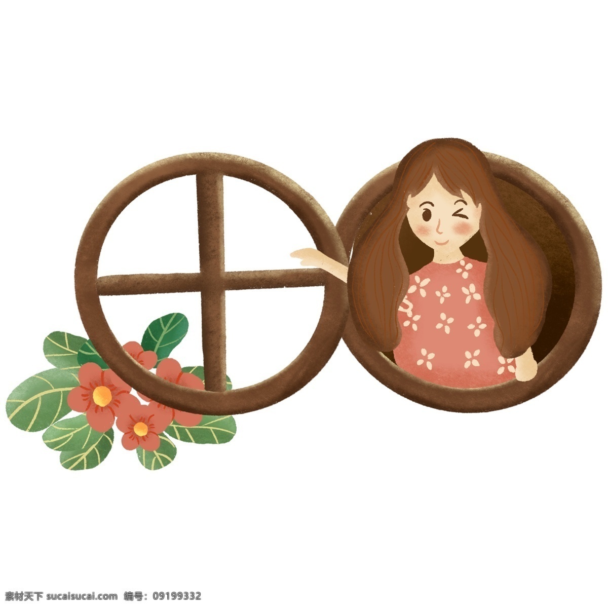 打开 窗 装饰 图案 打开窗