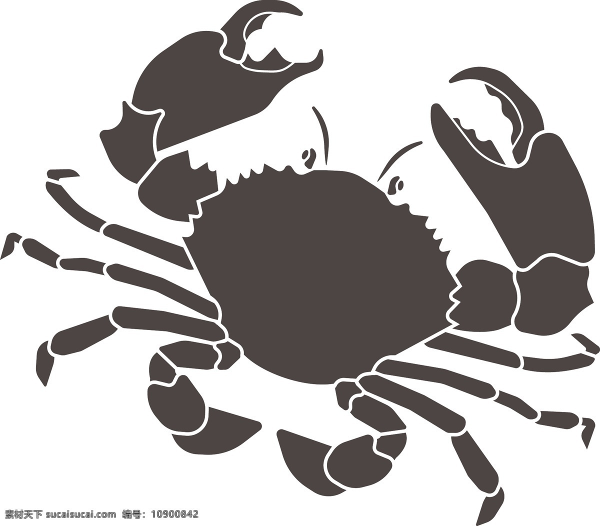 螃蟹矢量图 螃蟹 河蟹 大闸蟹 蟹子 可随意更改 生活百科