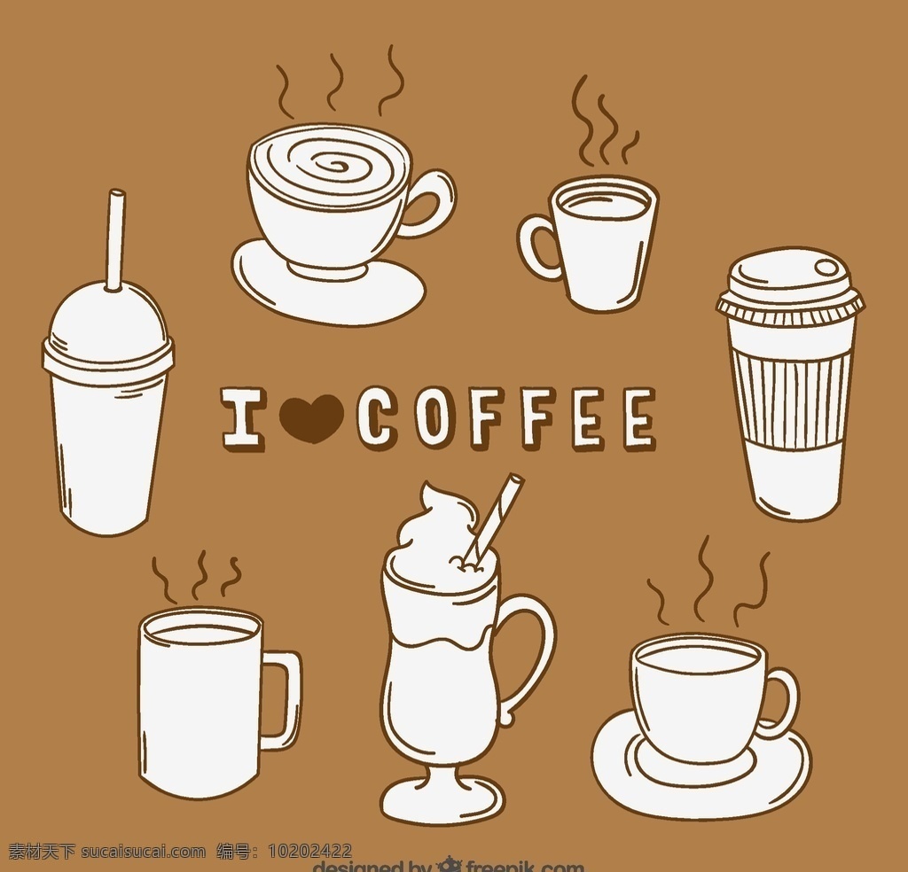 咖啡杯插图 咖啡 可爱 饮料 早餐 绘画 马克杯 插图 抽纱 杯子 手绘 图标 高清 源文件