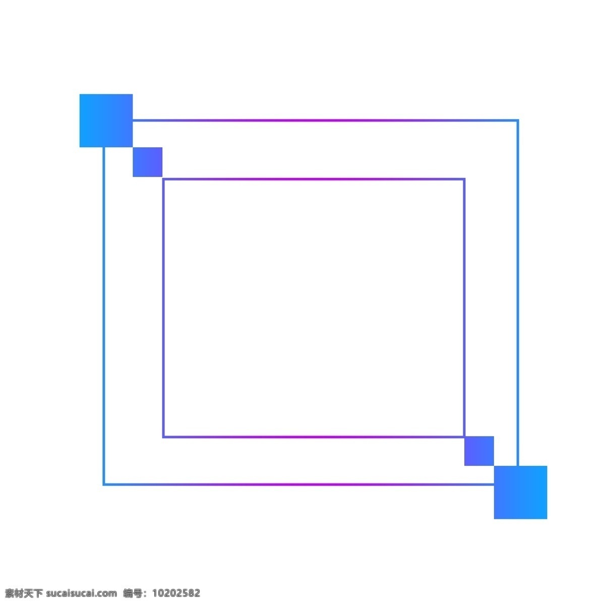 科技 元素 蓝紫 渐变 边框 几何