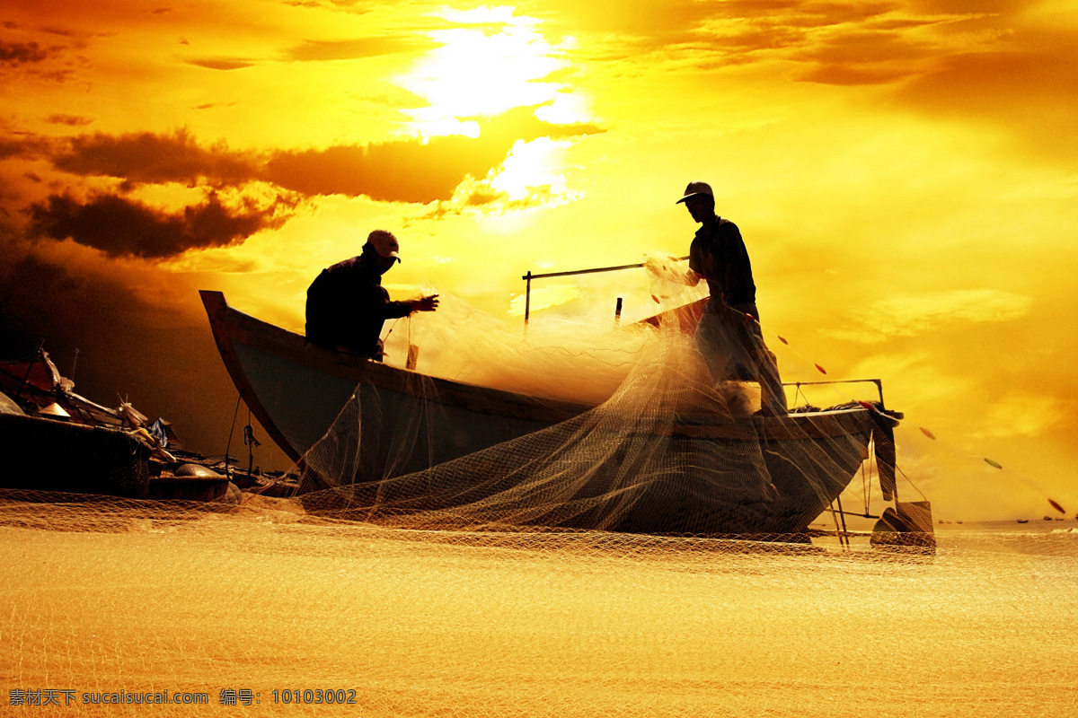 渔船 上 捕鱼 渔民 撒网的渔民 捕捞鱼 湖面 湖泊 水中生物 生物世界 黄色