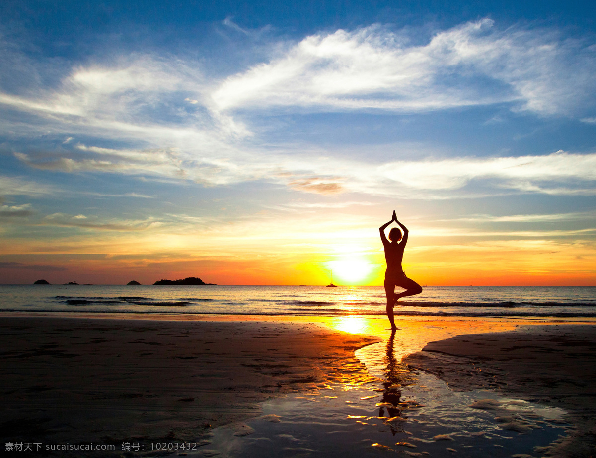 黄昏 海滩 练 瑜伽 女人 健身 养生 黄昏美景 练瑜伽的女人 夕阳 海滩风景 大海风景 落日 人物剪影 美女图片 人物图片