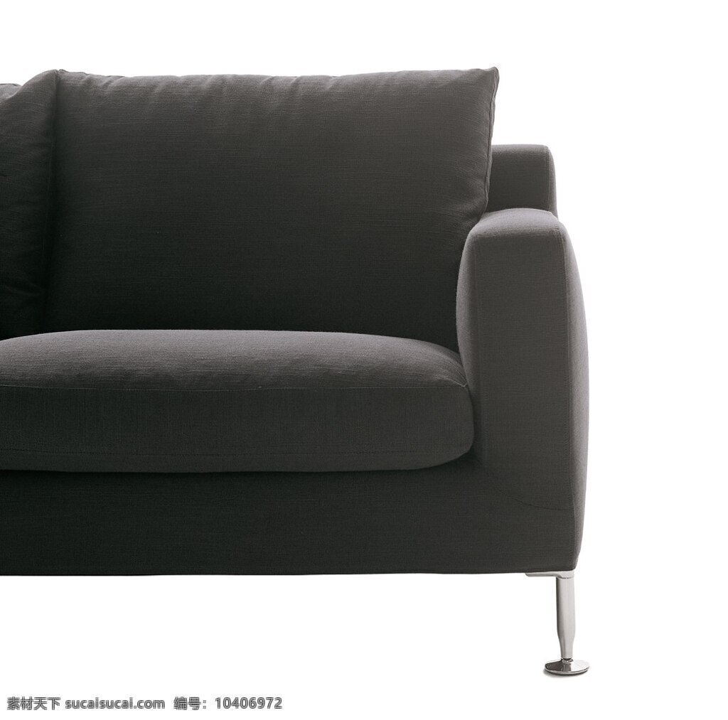 黑色 三 人 亚麻 沙发 模型 3d模型 3d渲染 效果图 模型素材 三人沙发