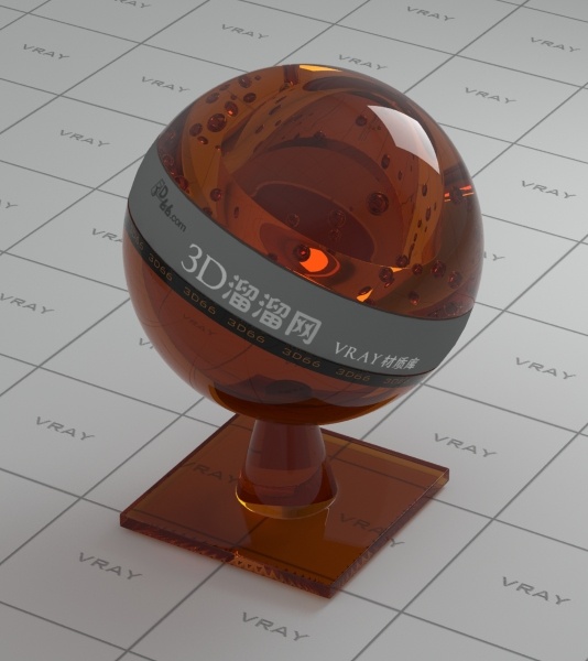 vray 玻璃 材质 max9 棕色 有贴图 3d模型素材 材质贴图