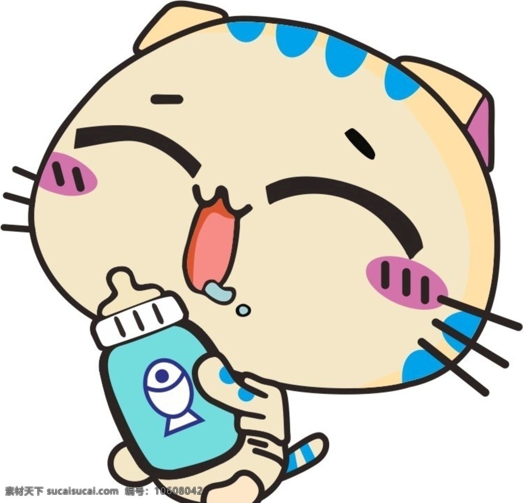 cc 猫 卡通 形象 瞄 矢量图 表情 猫宝宝 可爱 动漫动画 动漫人物