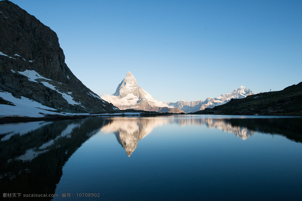 瑞士利菲尔湖 瑞士 利菲尔湖 里弗尔湖 佛湖 马特洪峰 美景 国外旅游 湖面 蓝天 雪山 山水风景 自然景观