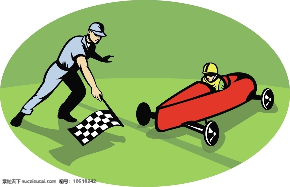 肥皂 箱 赛车 赢得 终点 线 矢量图 日常生活