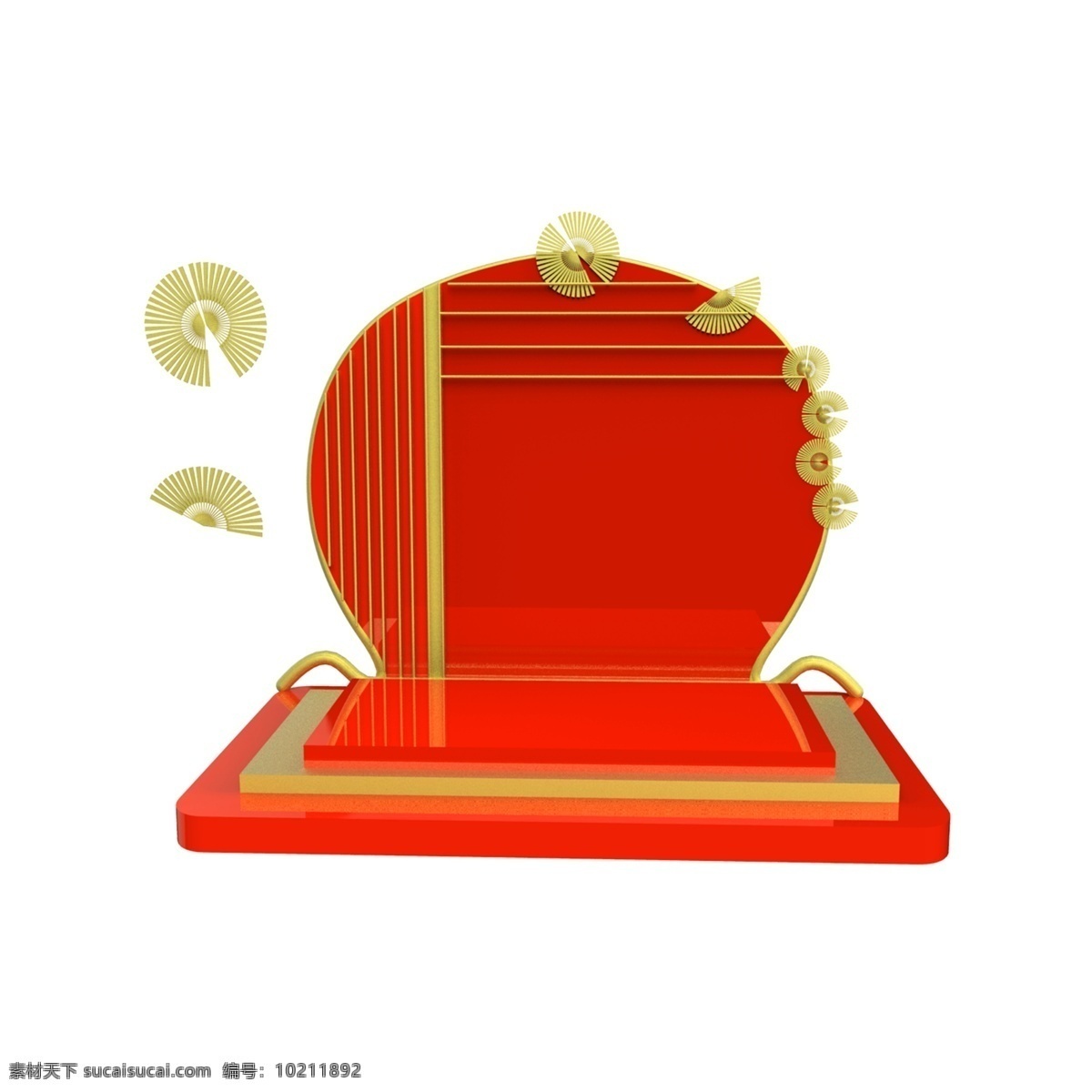 立体 红色 背景 展台 免 抠 背景装饰 促销展台 产品促销 装饰图案 c4d 风格 装饰 中国风红色 时尚 天猫 淘宝 促销