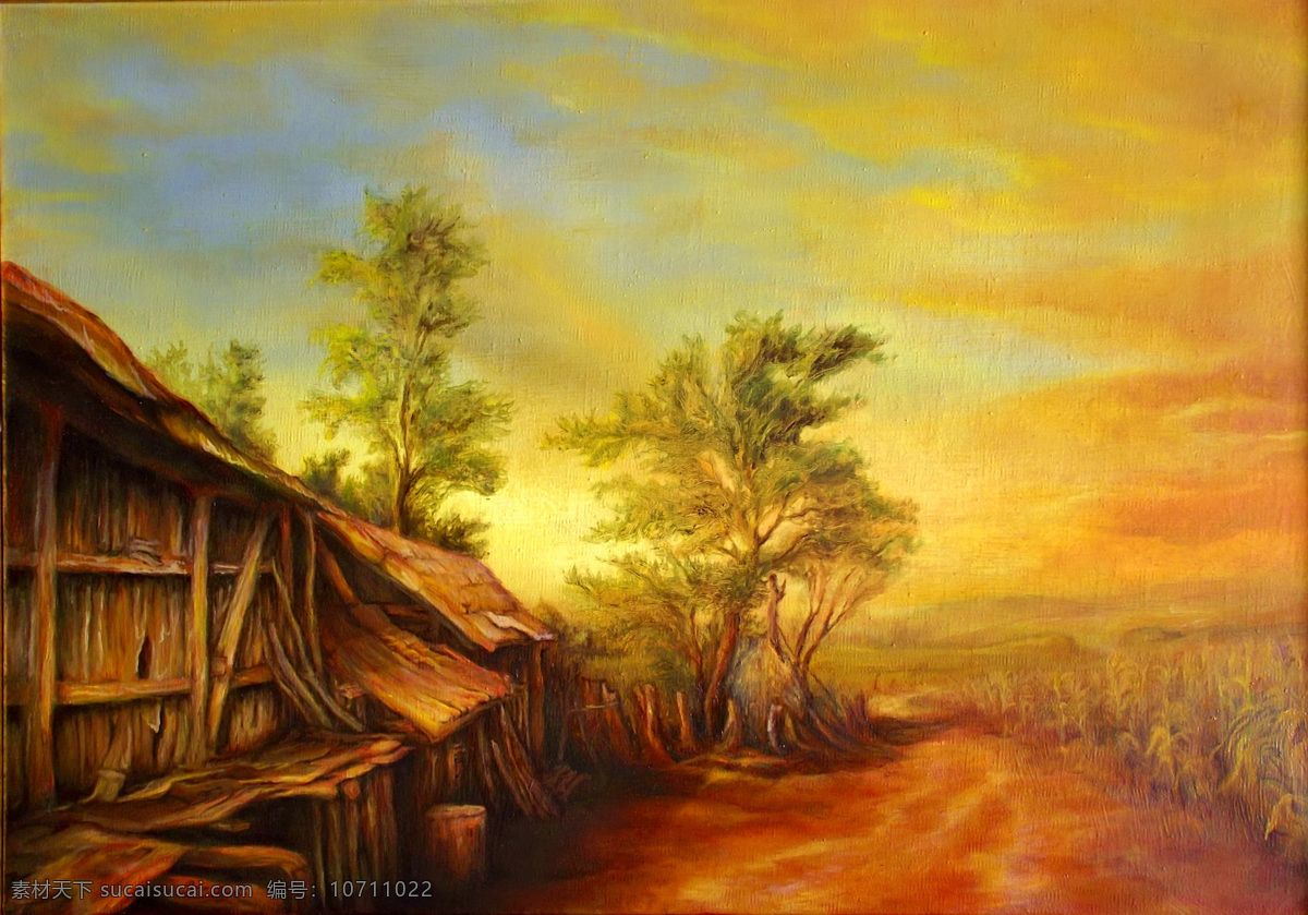 道路 风景 风景画 风景油画 复古风格 挂画 绘画 绘画书法 油画 木屋 农田 设计素材 模板下载 木屋农田 油画风景 艺术 油画艺术 古风油画 复古油画 树木 天空 西方油画 景色 欧美油画 油画作品 文化艺术 装饰素材 山水风景画