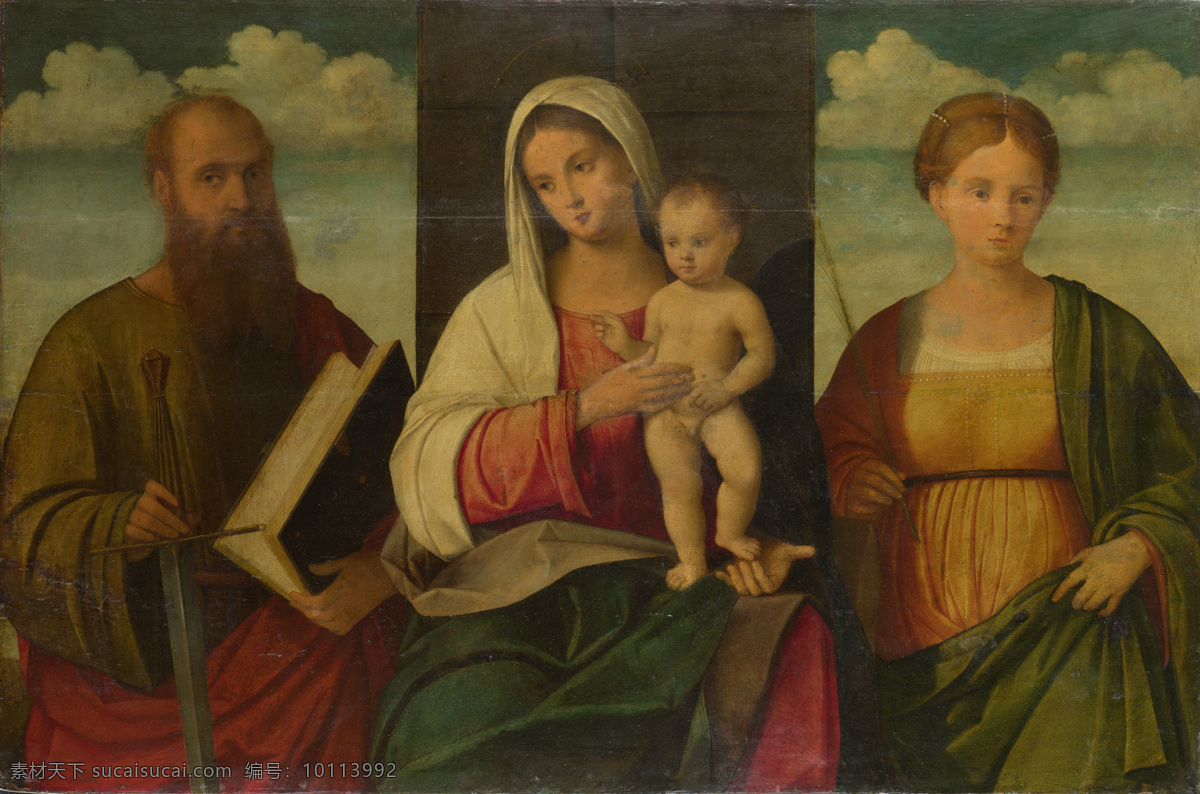 神父 抱 孩子 妇女 无框画 装饰画 挂画 壁画 油画 绘画艺术 书画文字 文化艺术