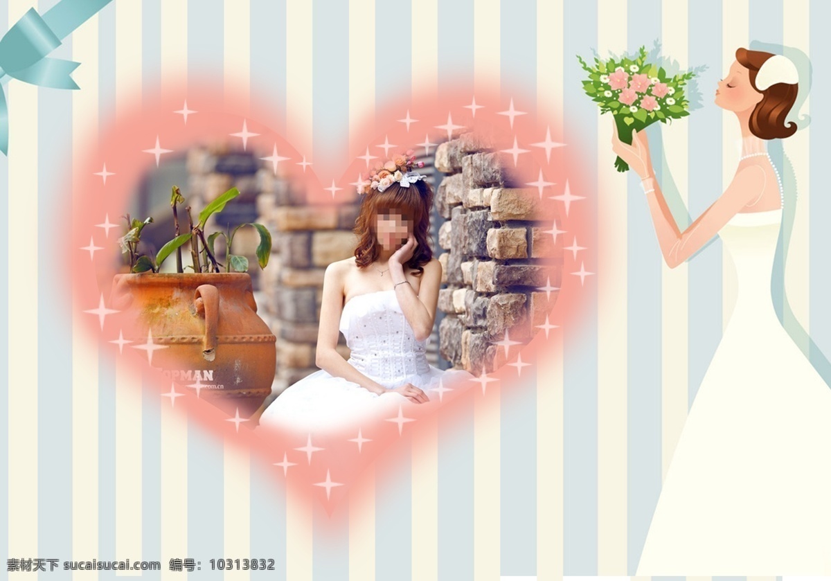 爱心 彩带 动漫 蝴蝶结 花 婚礼新娘 婚纱 卡通 相框 模板 模板下载 相框模板 星星 捧花 新娘 浪漫 摄影模板 源文件 psd源文件 儿童 写真 相册