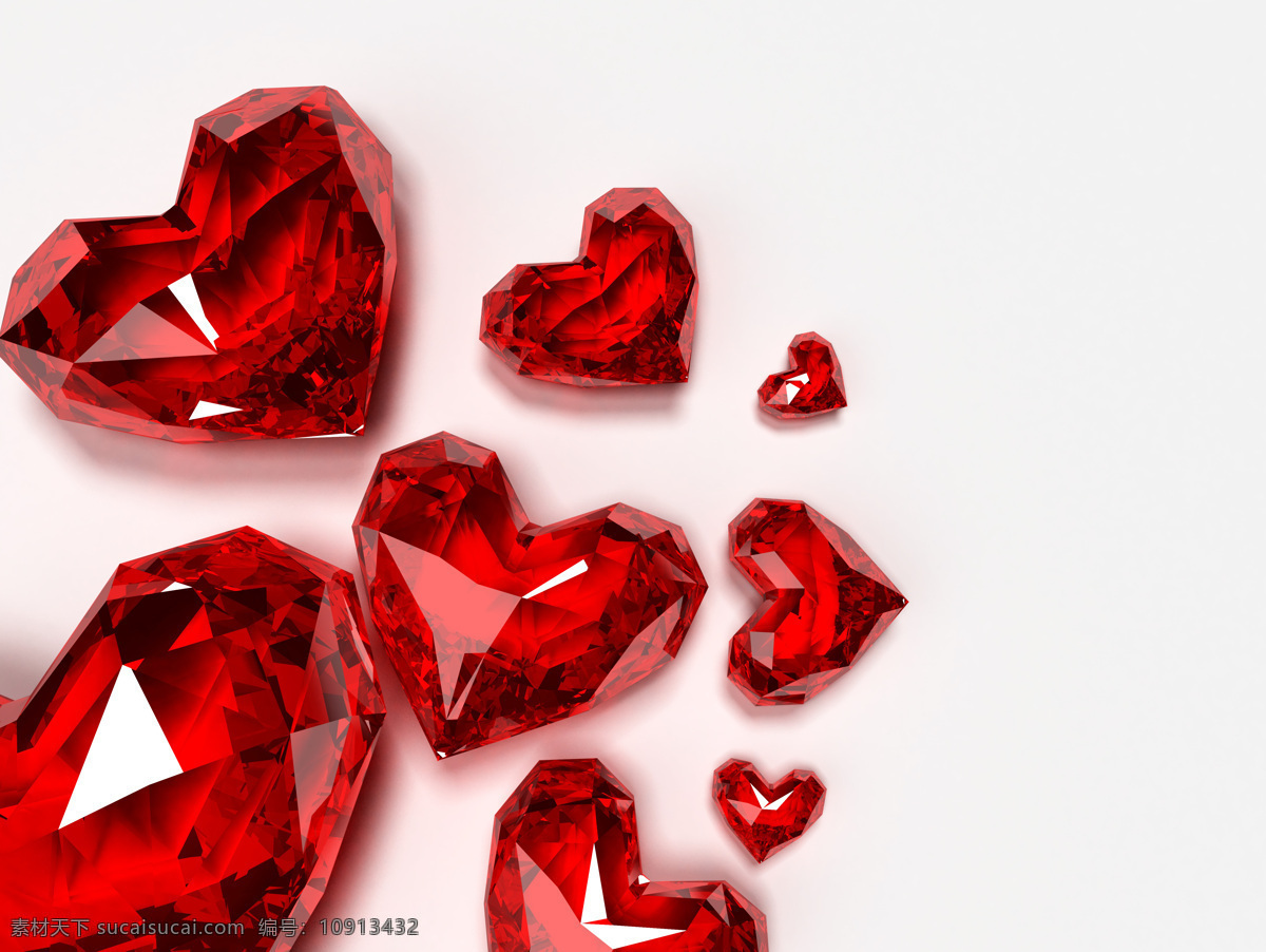红色 钻石 情人节 情人节素材 浪漫 甜蜜 心形 节日庆典 生活百科