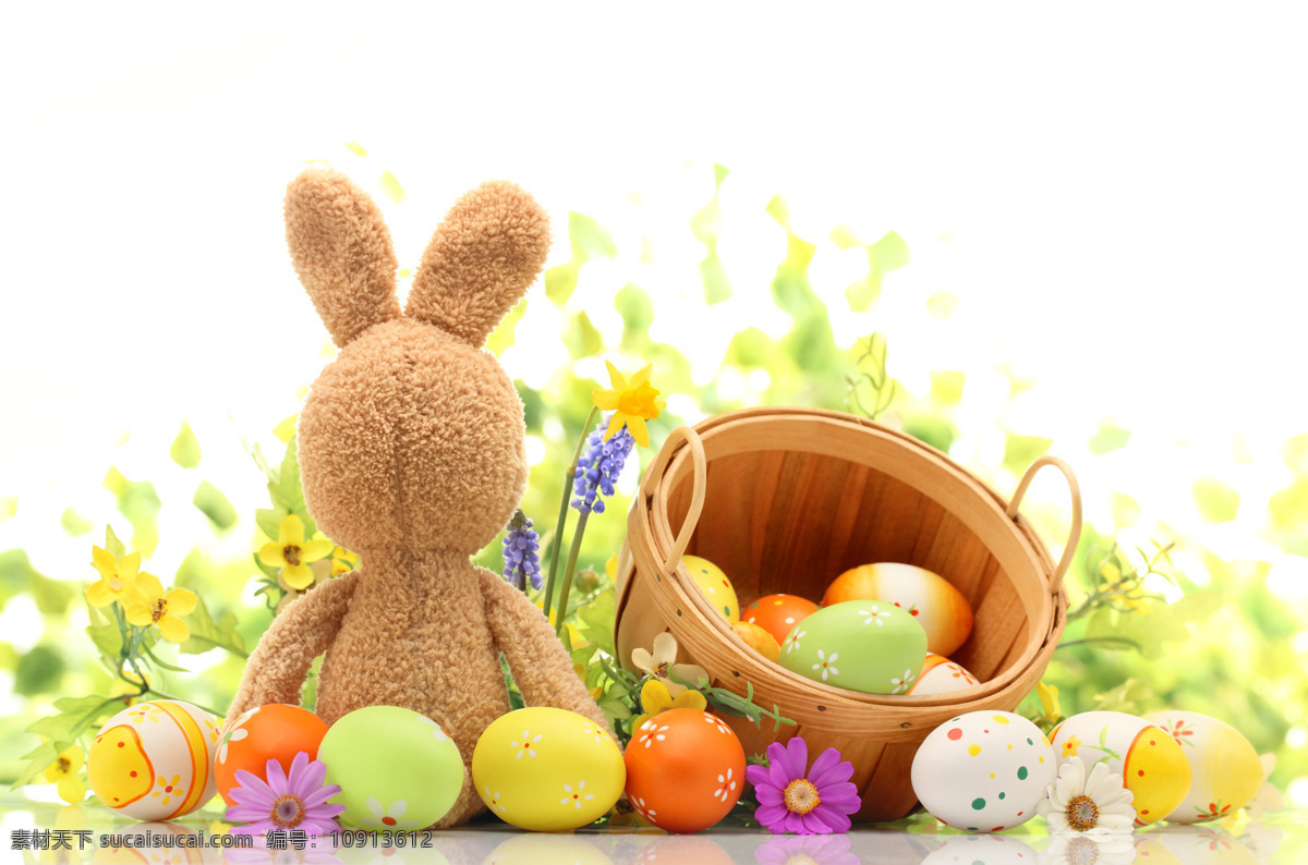 小兔子和彩蛋 小兔子 彩蛋 镬 复活节 其他类别 生活百科 白色