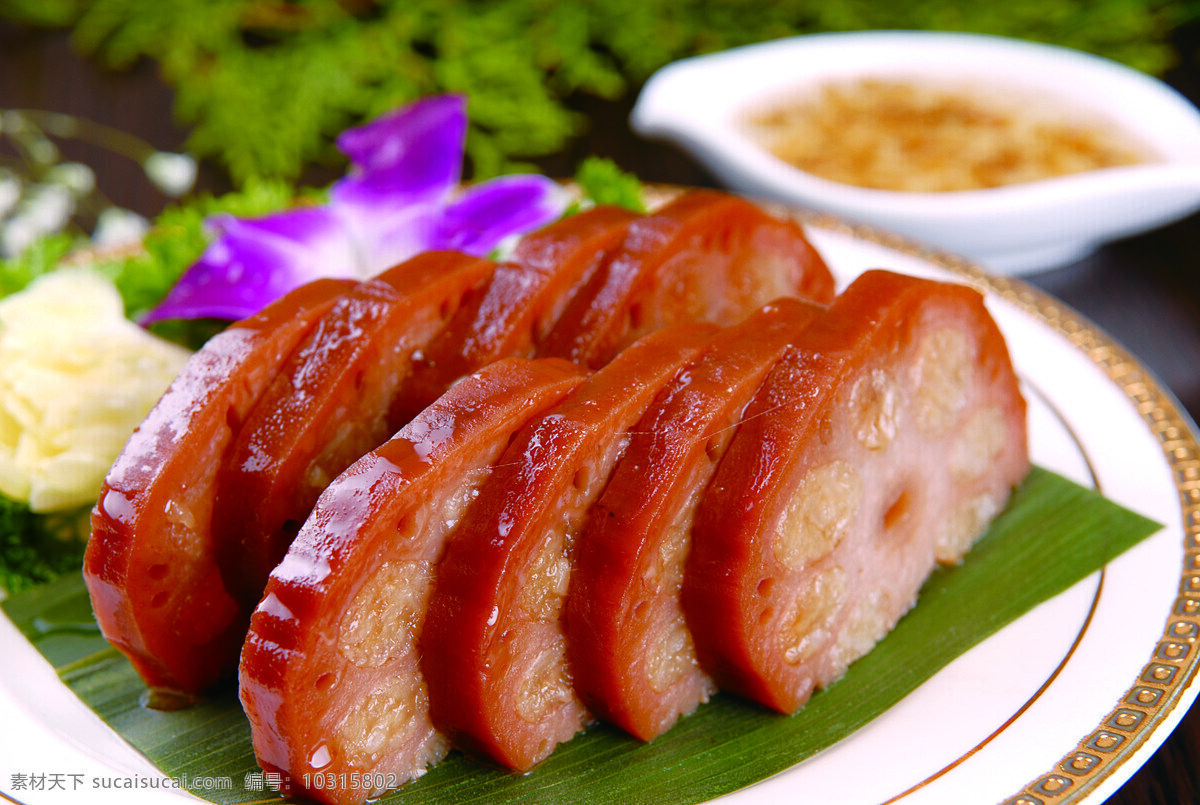 桂花酿蜜藕 糯米莲藕 酿莲藕 莲藕 甜莲藕 餐饮美食 传统美食