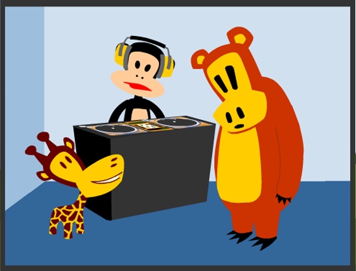 位图免费下载 大嘴猴 动物 服装图案 位图 熊 唱片机 面料图库 服装设计 图案花型