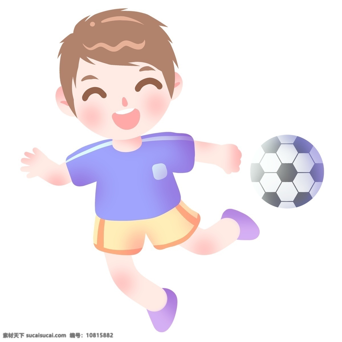 踢 足球 运动员 插画 小 男孩 足球运动员 锻炼身体 健身人物 体育比赛 足球比赛 卡通插画