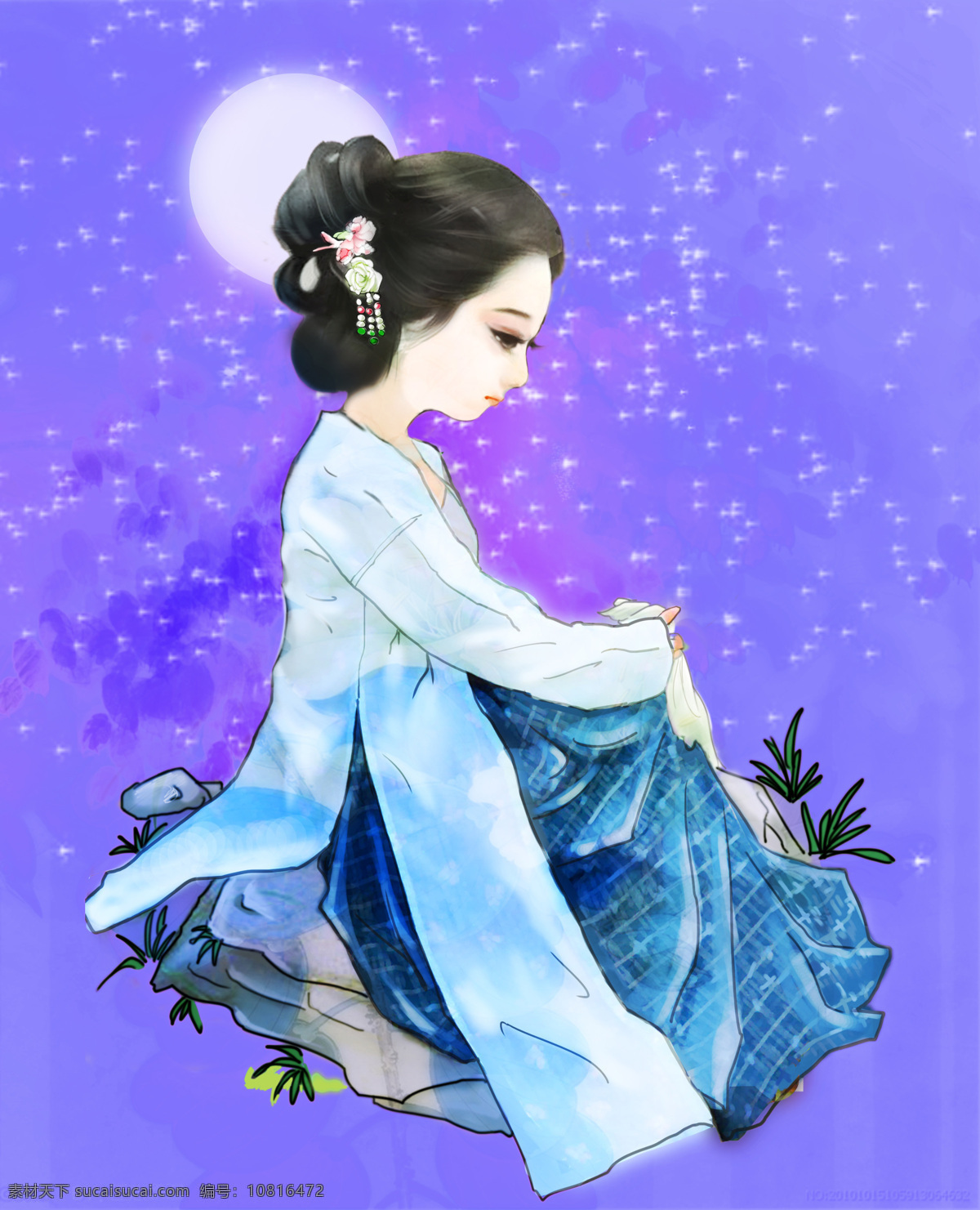 汉服 q版 手绘 艺术 古装 动漫人物 动漫动画