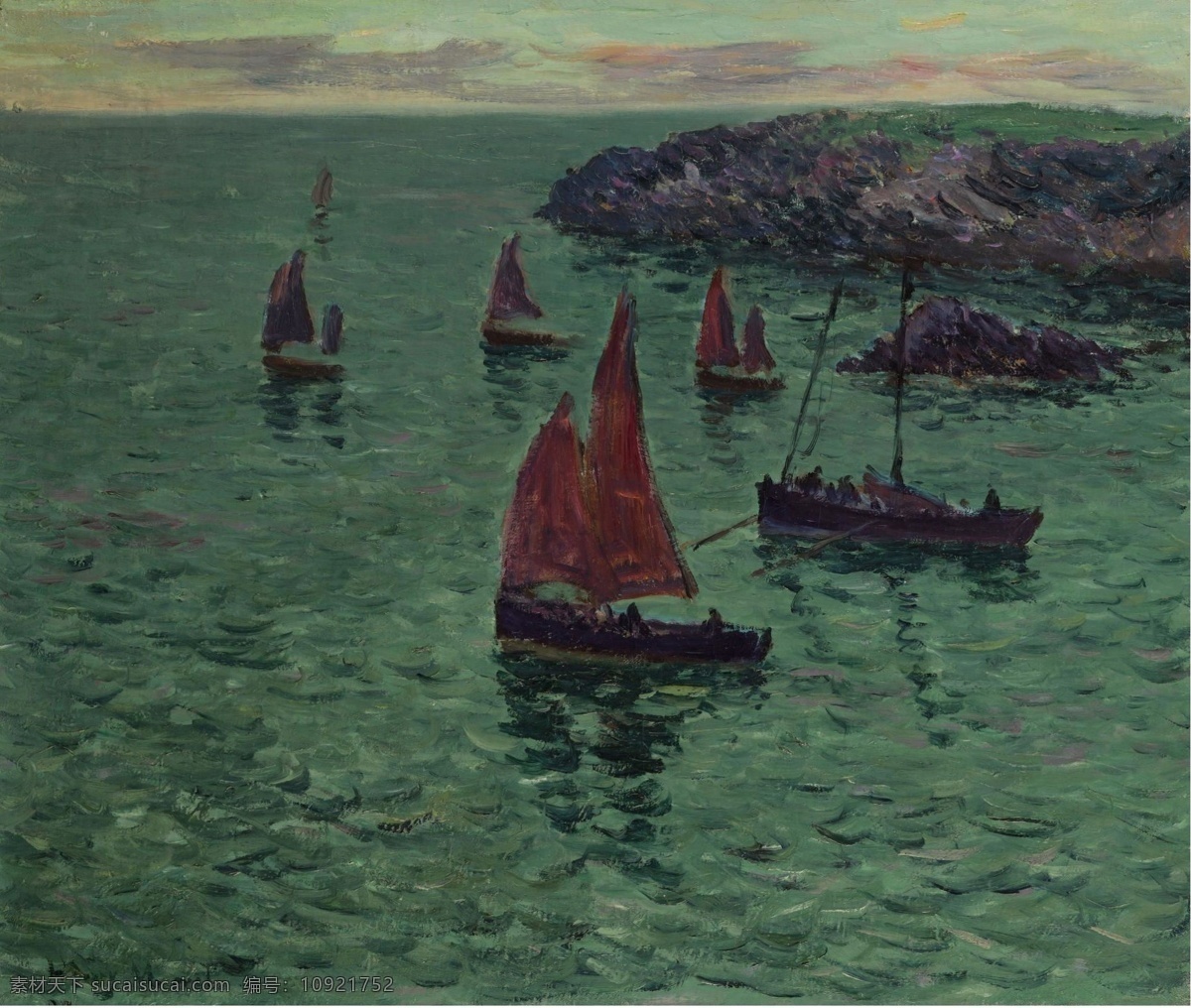 大师 画家 风景画 静物 油画 建筑 装饰画 pinnaces with sea the moret henry 人物 高清 西方 国外 现代 家居装饰素材