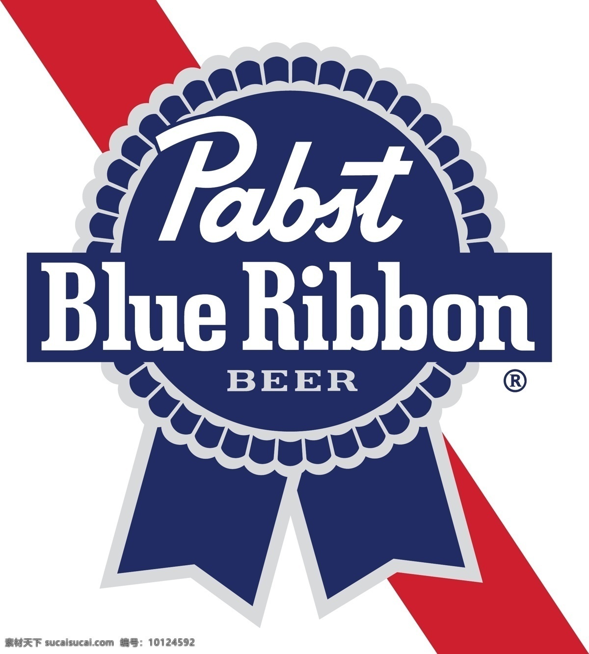 蓝带 啤酒 logo 标志 啤酒品牌 蓝带啤酒 pabst blue ribbon 啤酒logo logo设计