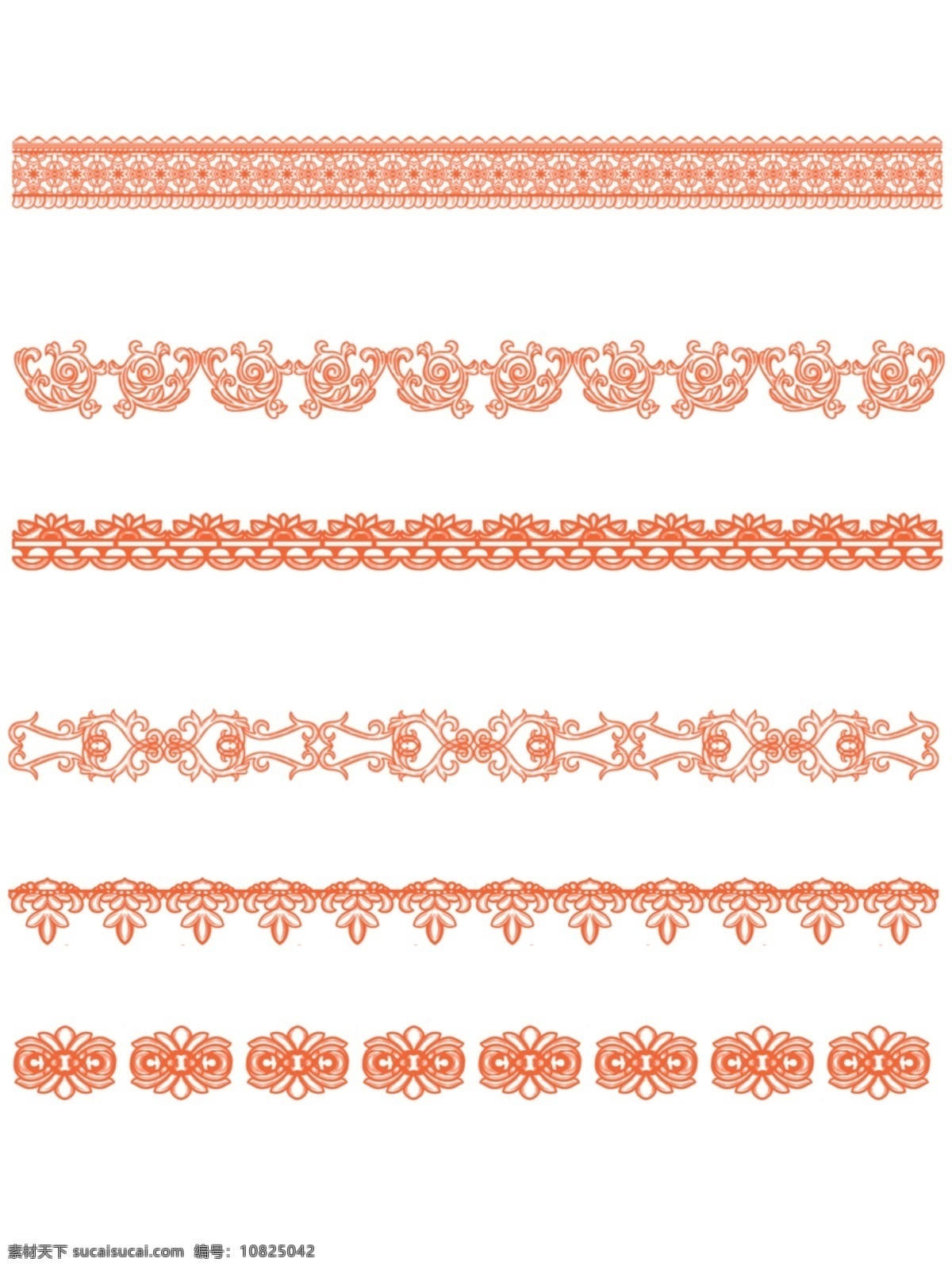 原创 欧式 复杂 边框 套 图 橙色 严肃 商用 元素 花纹 简约