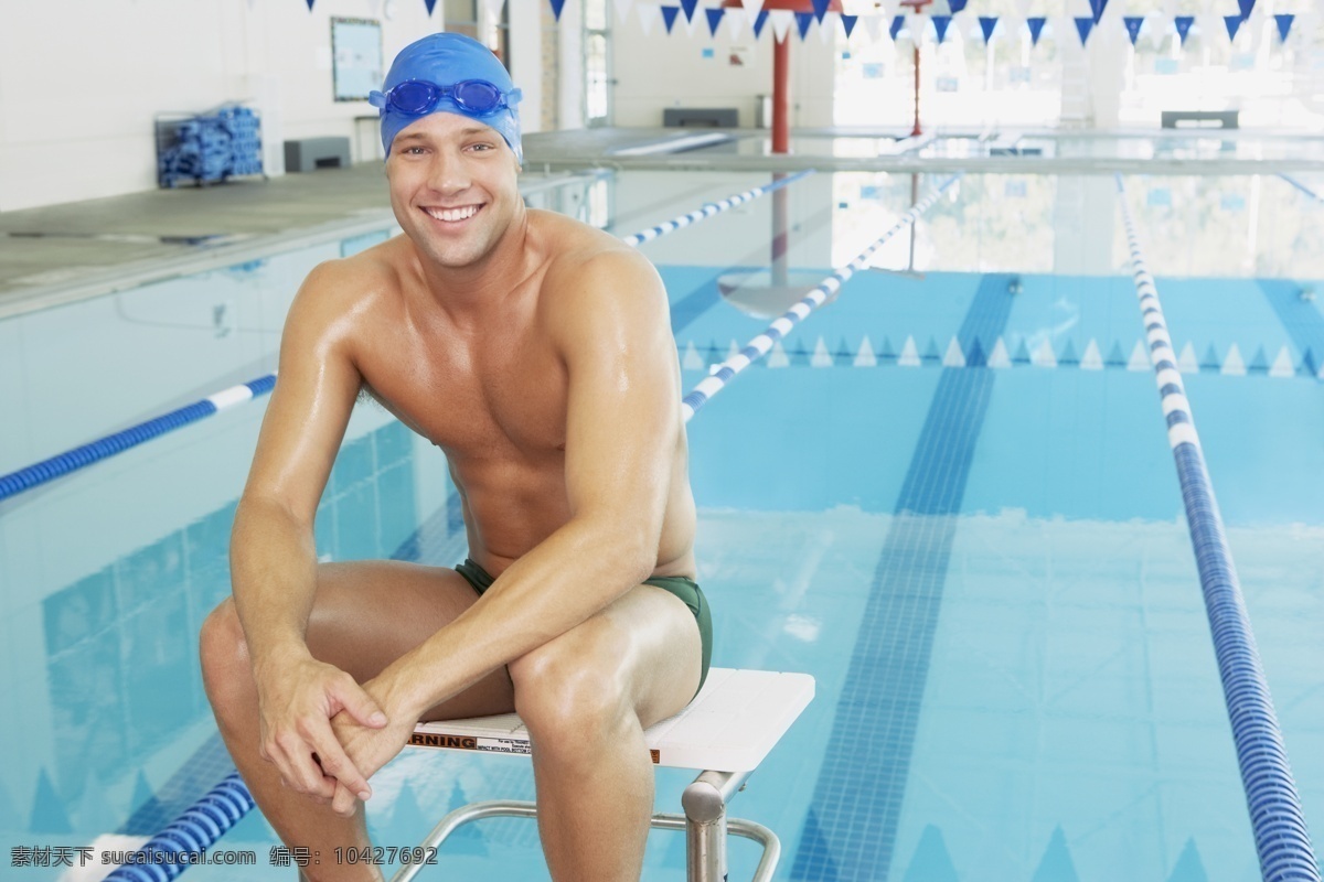 微笑 游泳 运动员 体育运动 体育项目 体育比赛 外国人 男性 游泳运动员 摄影图 高清图片 生活百科