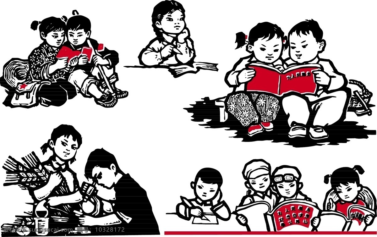 印花 矢量图 儿童 服装图案 黑色 人物 色彩 印花矢量图 面料图库 服装设计 图案花型