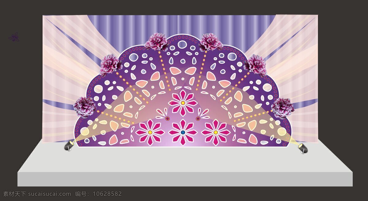 舞台 紫色 3d 灯光 环境设计 浪漫 射灯 舞美设计 舞台紫色 舞台背景