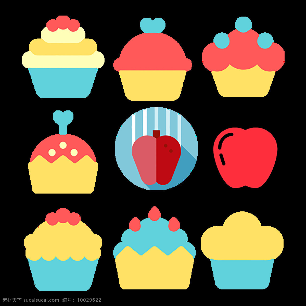 食物 饮品 icon 图标素材 冷饮 冰激凌 苹果 卡通图案 图案 卡通png 商务卡通图案 png图 图案素材 扁平化png