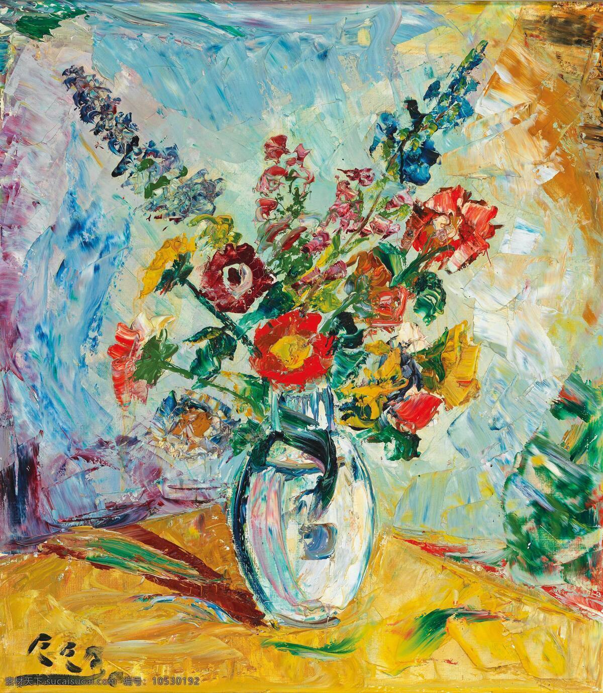鲁道夫 雷德蒙 巴鲁 贝 内 作品 奥地利画家 混搭鲜花 白色花瓶 草甸花 20世纪油画 油画 文化艺术 绘画书法