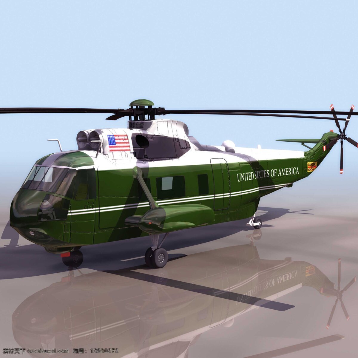 presidential seaking 直升机 军事模型 vh3dpres 空军武器库 3d模型素材 其他3d模型
