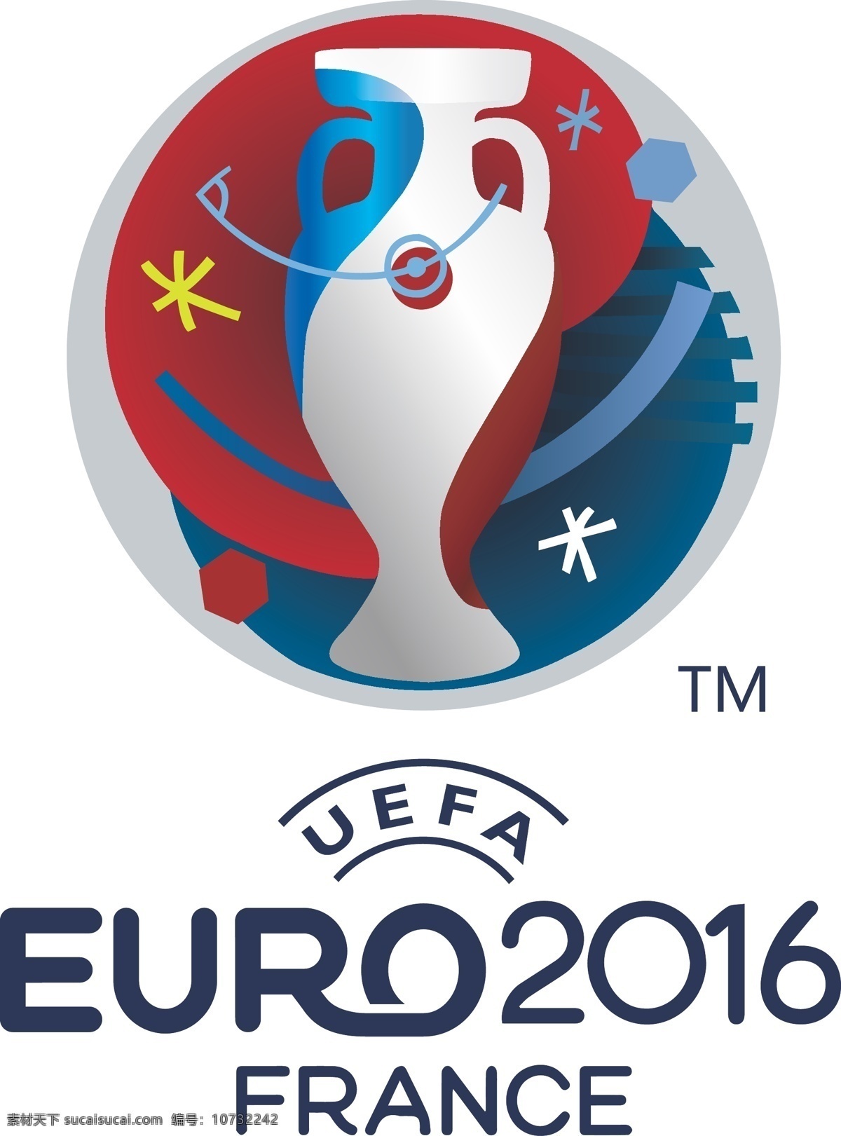 2016 法国 欧洲杯 会徽 会标 标志 足球 世界杯 运动 football 红黄蓝 欧洲 euro2016 france 足球标志 logo设计