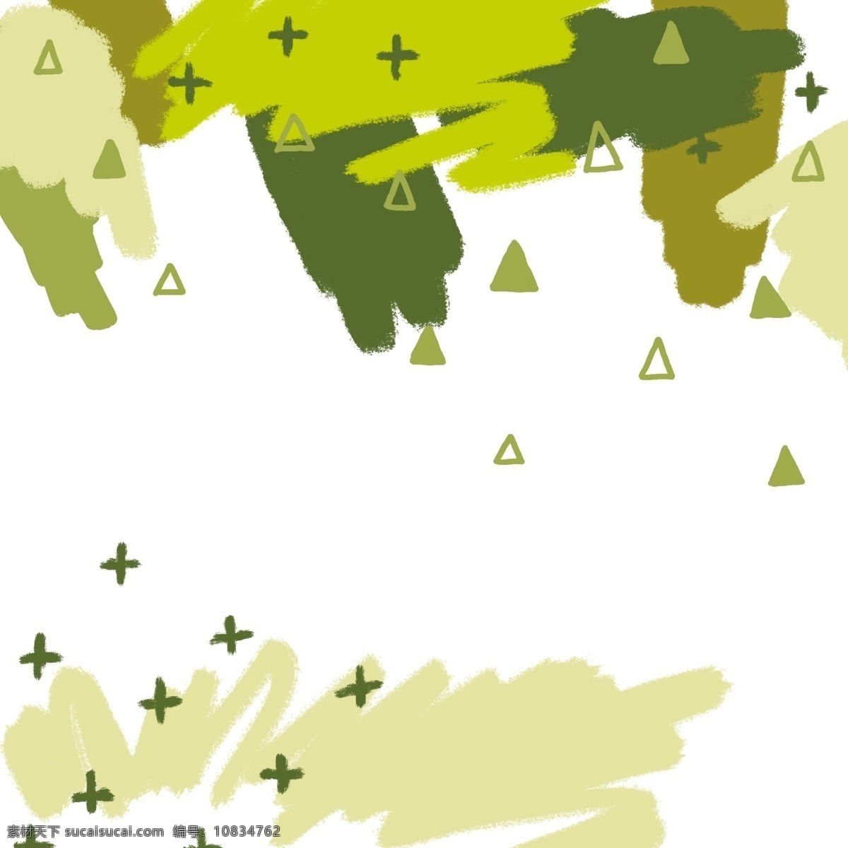 孟菲斯 手绘 元素 绿色 夏天 分层素材 源文件