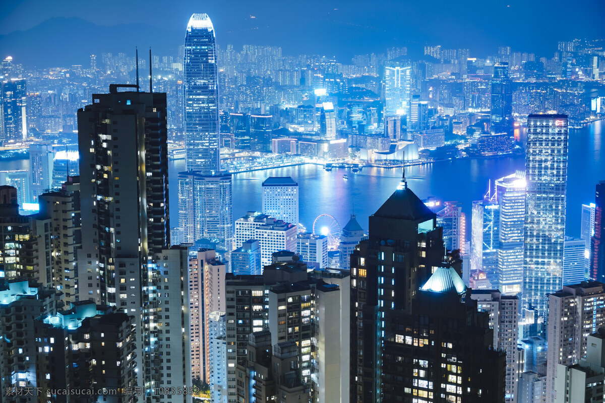 香港夜景 城市夜景 香港 维多利亚港 金融 商务 城市建筑 旅游摄影 国内旅游
