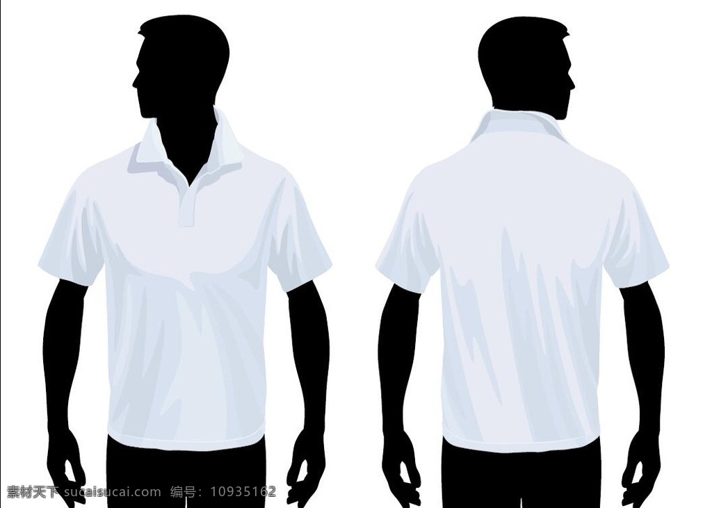 白色 polo衫 人物 衣服 工作服 分层