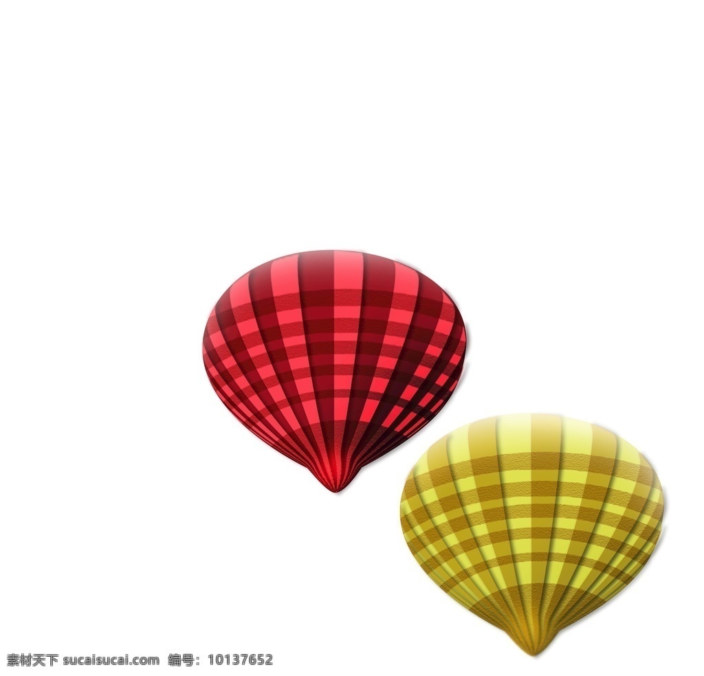 贝壳 扇贝 海边素材 元素 蚌壳 分层