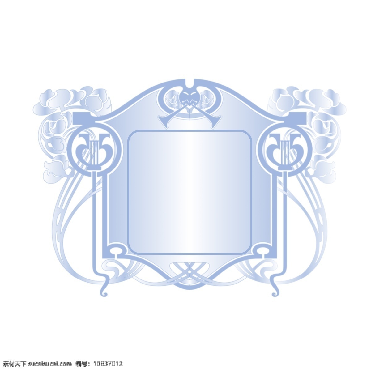 欧式 蓝紫色 镜子 花边 二维码 边框 复古 花纹 仿古纹样 仿古花纹 梦幻边框 浅蓝色 边框设计