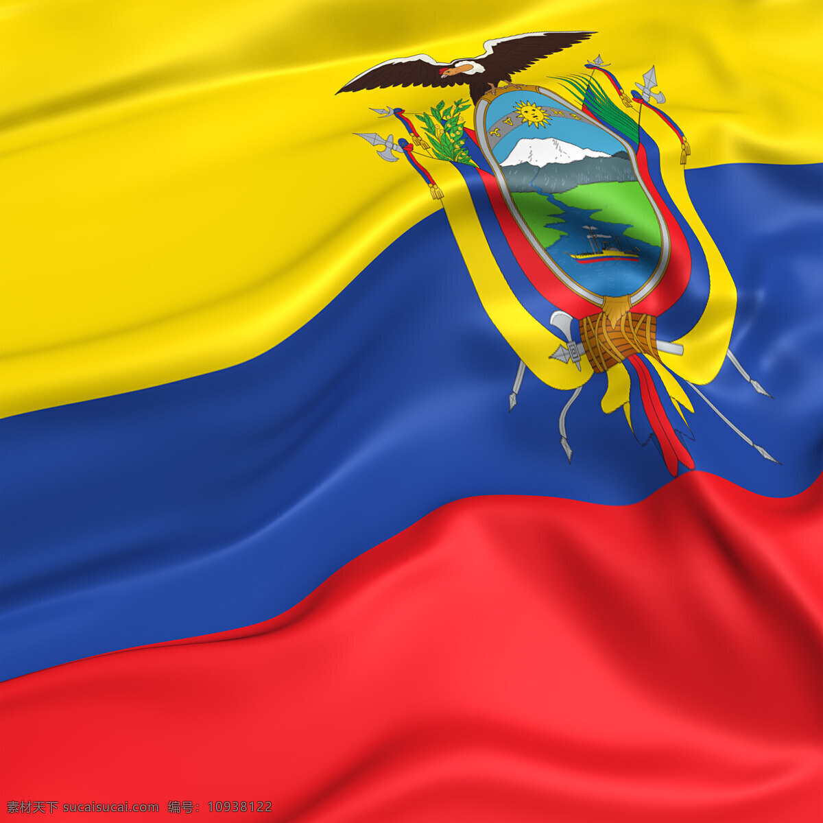 厄瓜多尔国旗 黄色