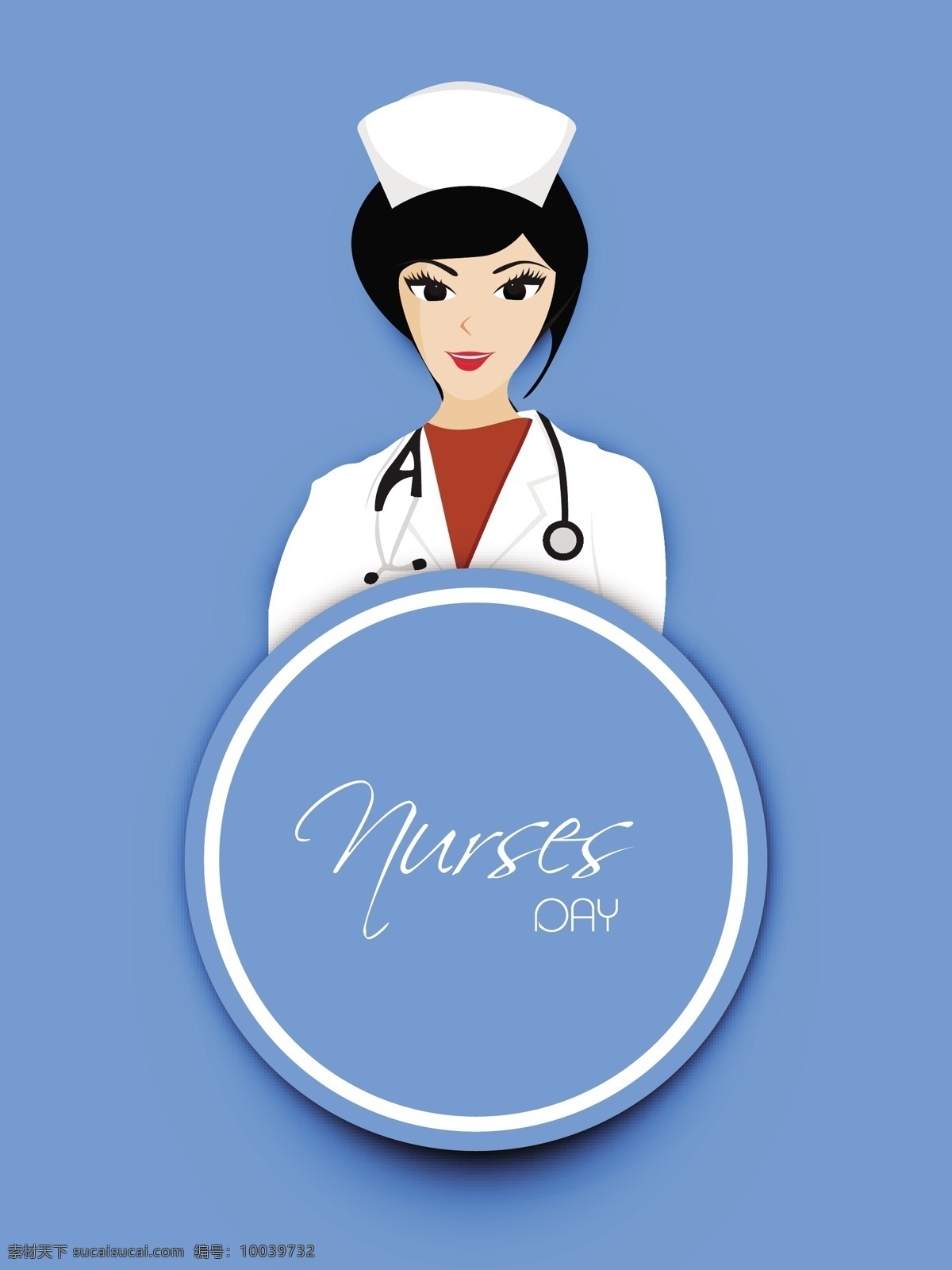 国际护士节 概念 一个 护士 插图 矢量图 矢量人物