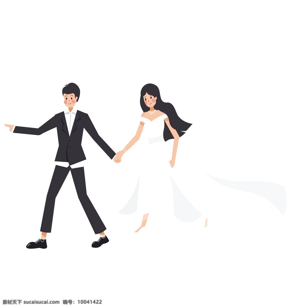 卡通 新郎 新娘 婚礼 原创 元素 婚纱 结婚 美丽 设计元素 原创元素