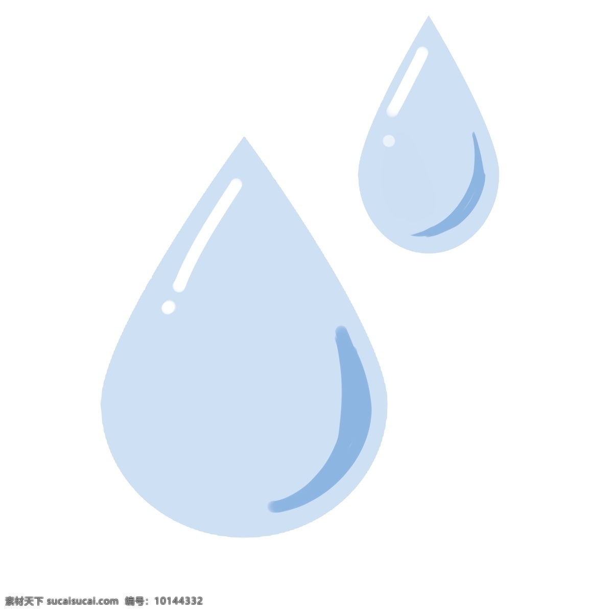 蓝色 雨滴 装饰 图标 矢量图案 扁平化 卡通有趣 小雨滴 阴天 小雨