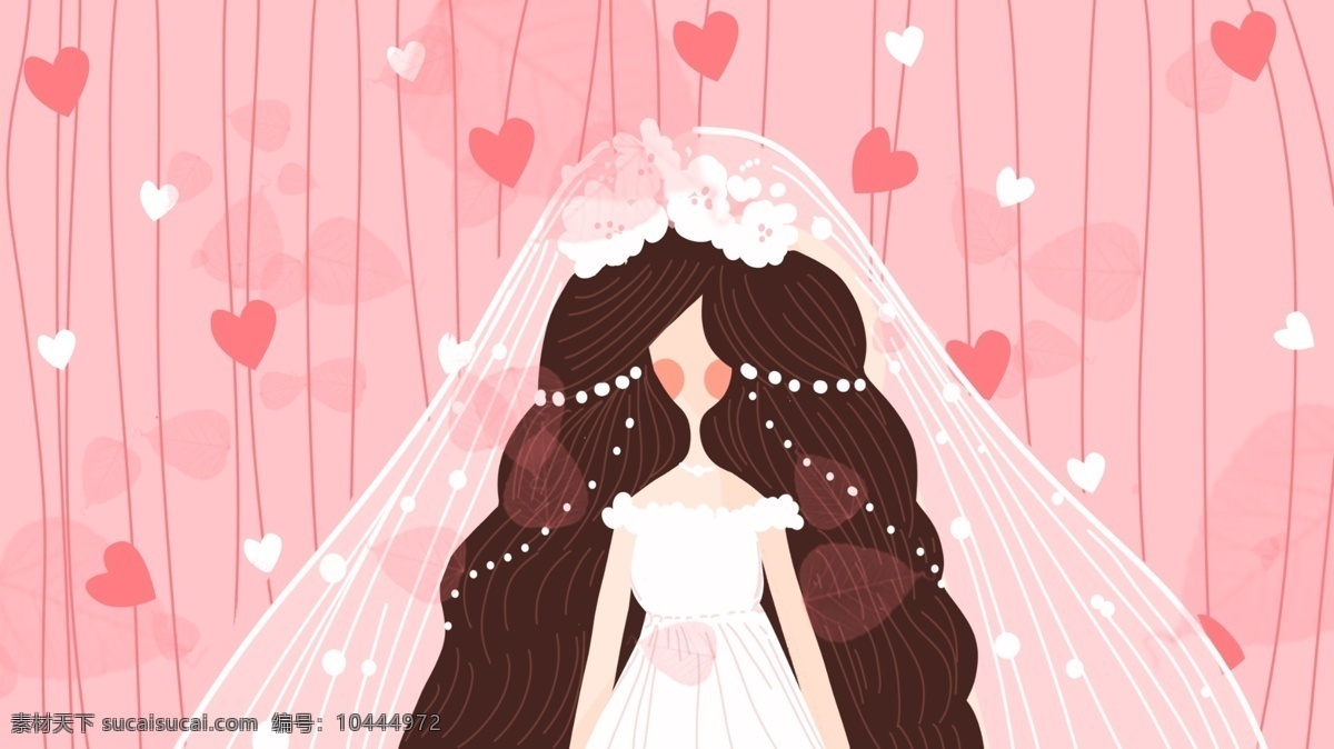 婚纱 结婚 季 浪漫 粉色 礼服 头 纱 甜蜜 小 清新 结婚季