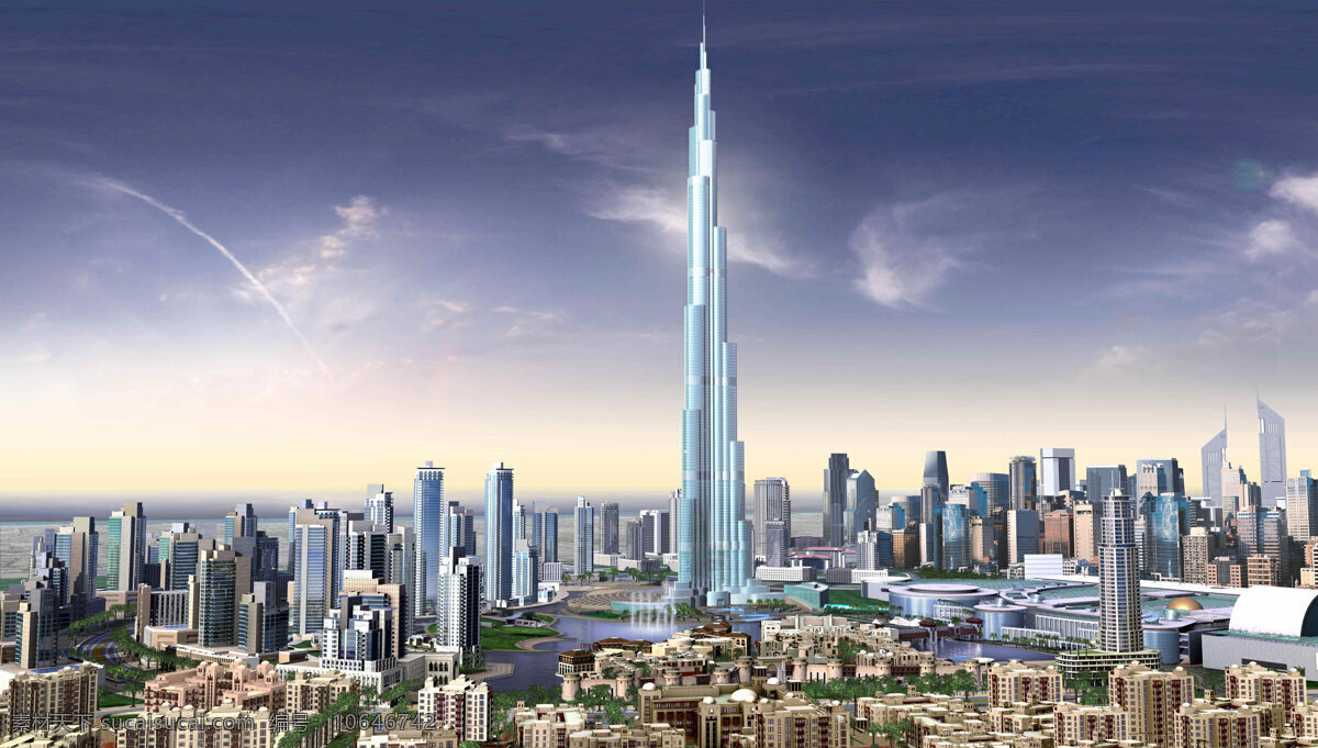 迪拜 阿拉伯 迪拜塔 都市 环境设计 建筑设计 石油 杜拜 阿联酋 效果图 装饰素材