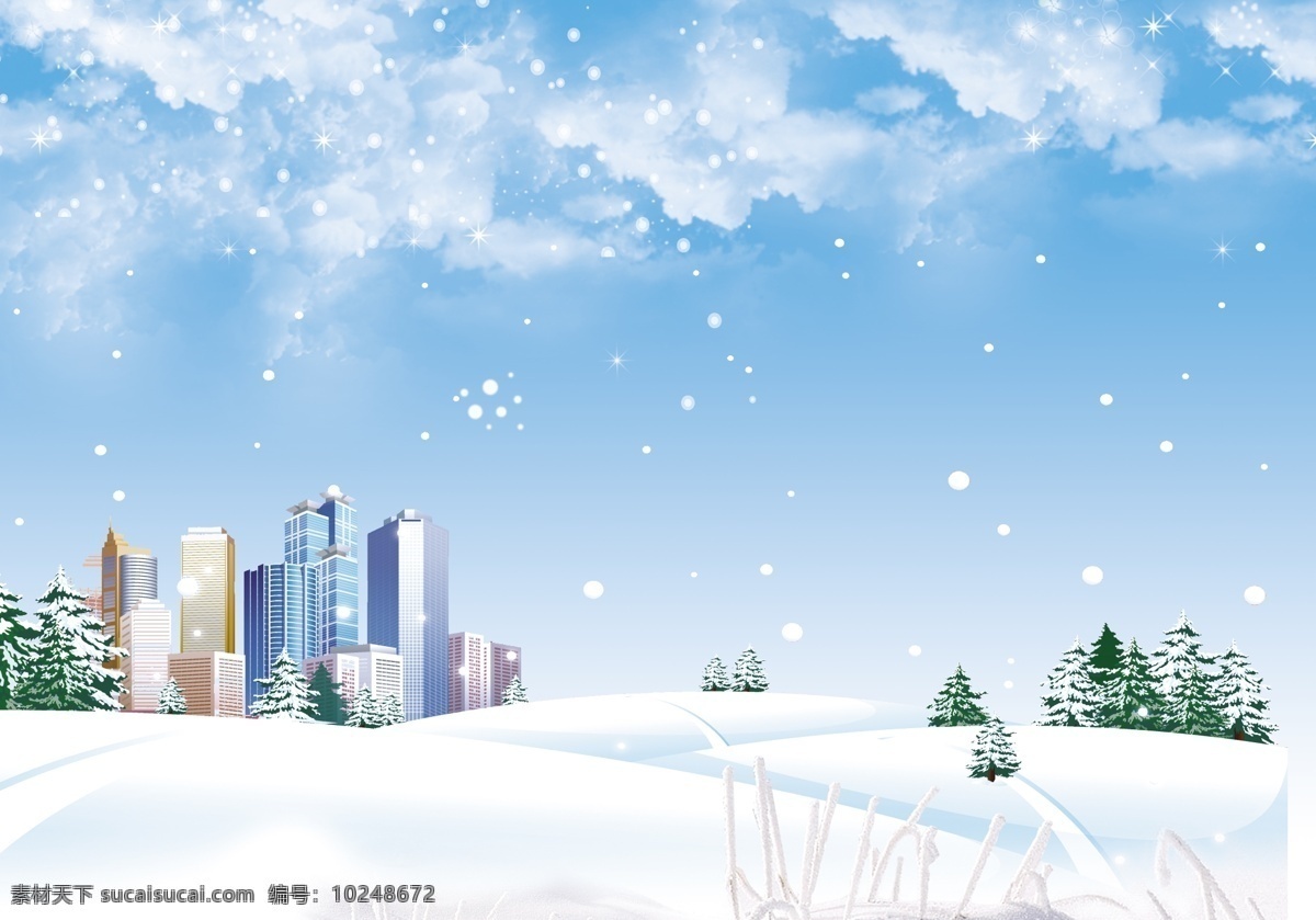 冬季 城市 海报 分层 草地 冬季海报 建筑 楼房 树木 雪 雪地 冬季城市海报 雪山 源文件 其他海报设计