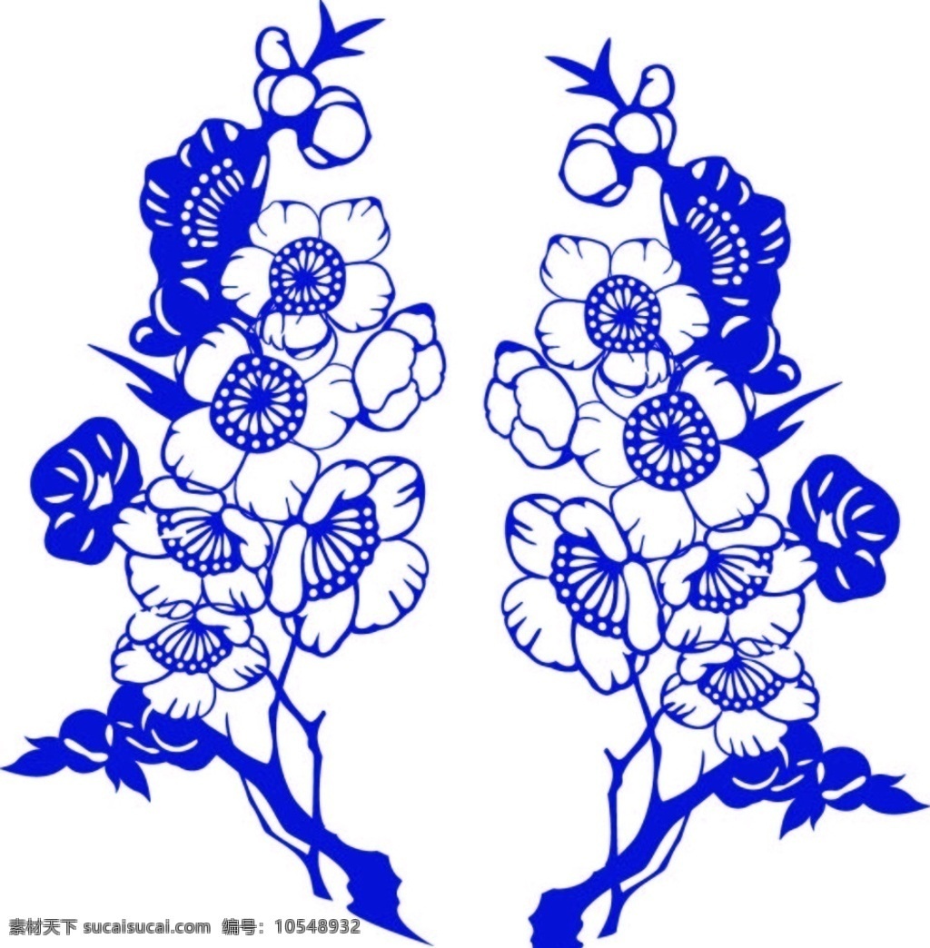 杏花 花纹 边框 角纹 矢量花 线描花 底纹边框 条纹线条