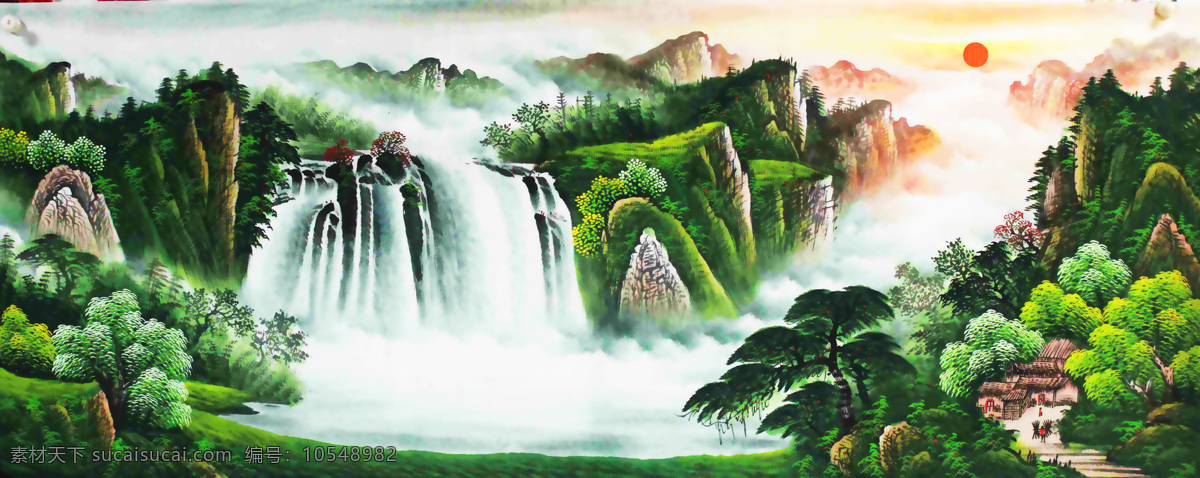 国画 山水画 国画山水 写意山水 艺术绘画 文化艺术 绘画书法
