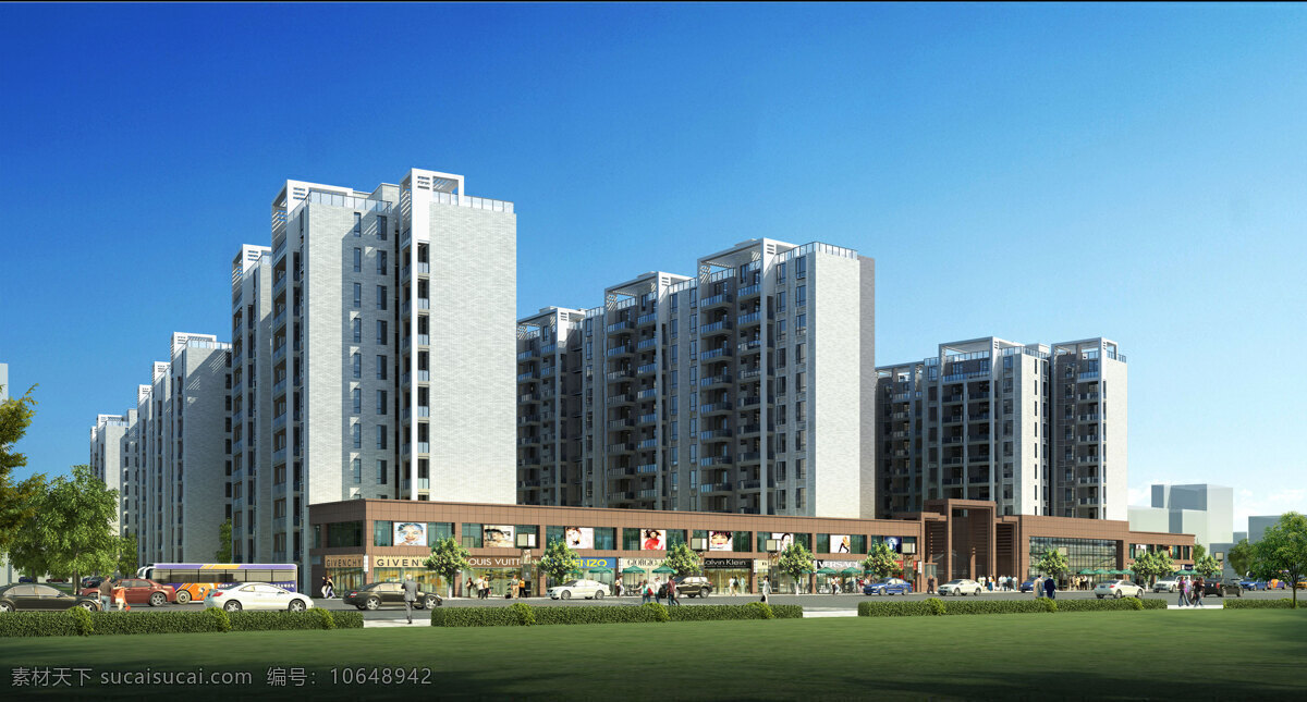 住宅效果图 民建 住宅 透视图 效果图 建筑 环境设计 建筑设计