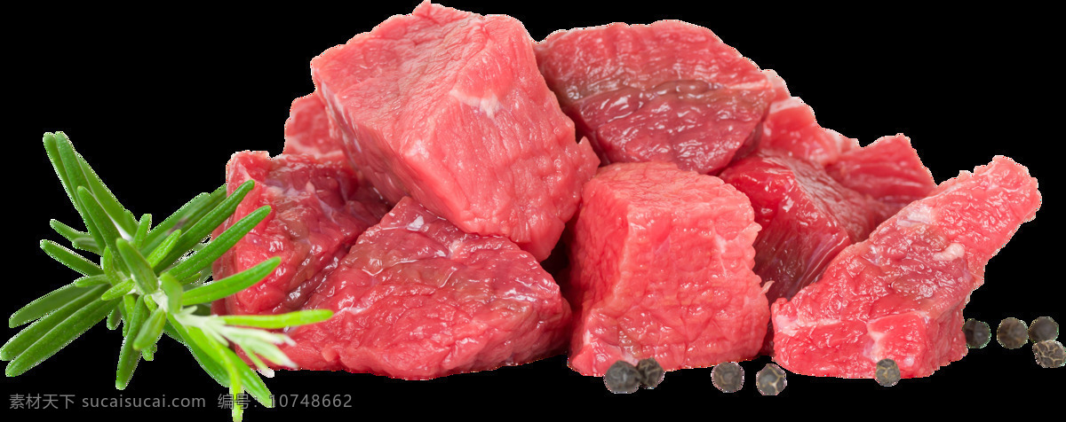 png元素 免抠元素 肉块 食物 透明素材 猪肉 红色 瘦 元素